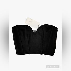 Ribbed Corset Strapless Top (New with Tags)